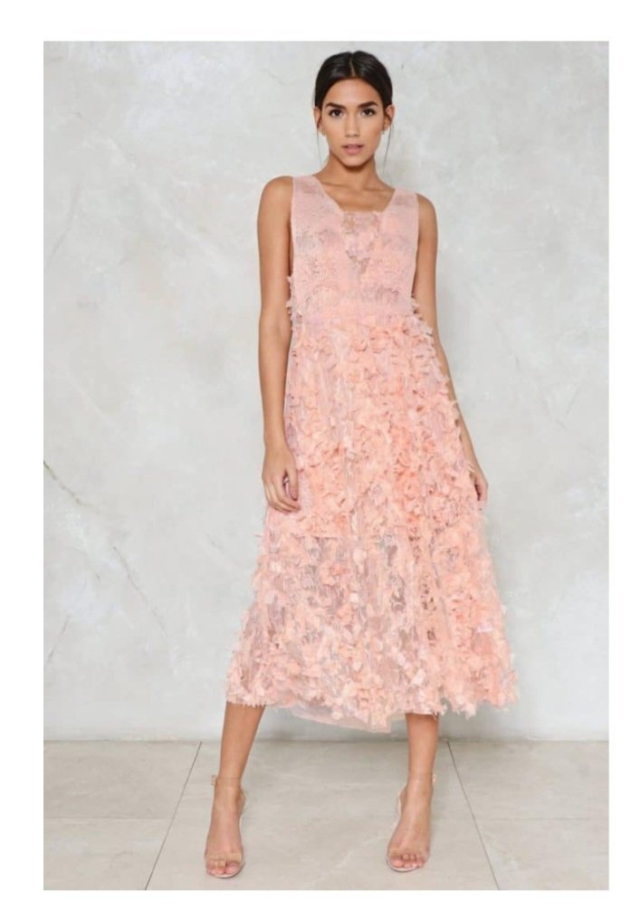 La robe sélectionnée est une création de la marque parisienne Danity Paris, réputée pour ses robes de soirée et de cocktail 
