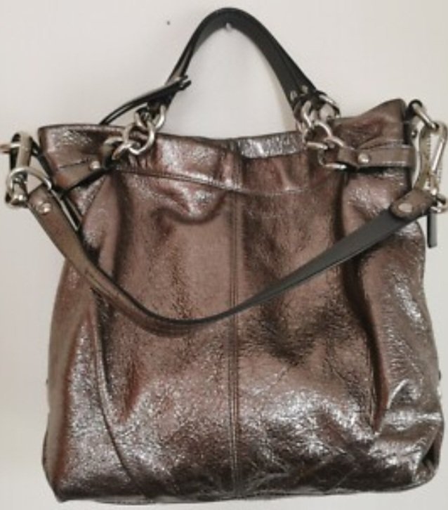  sac COACH Brooke Convertible Metallic Leather Hobo (modèle F17165 / F16618) se situait généralement entre 375 \(et398\) USD (environ 350 € à 370 €)