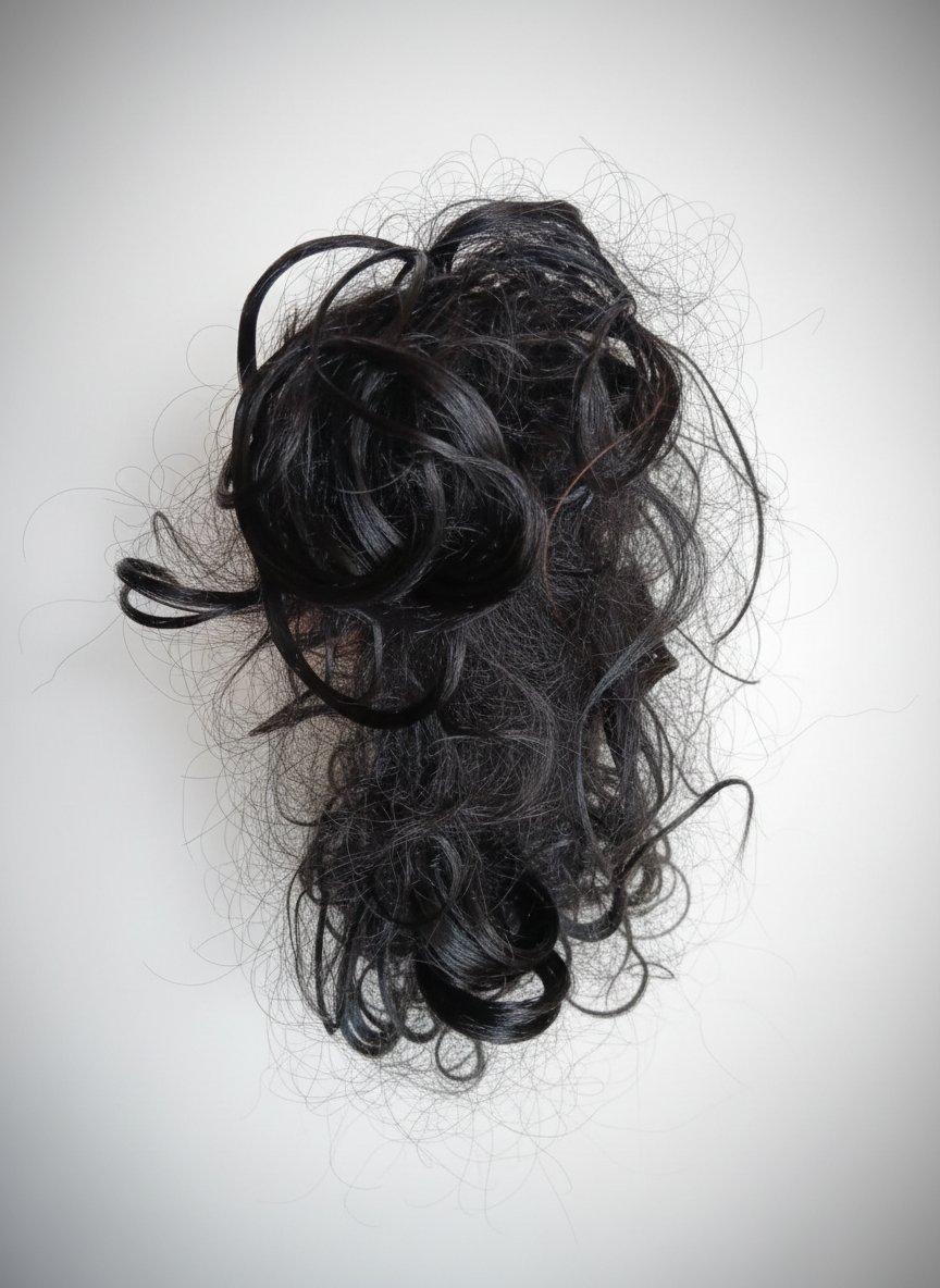 Extension à pince crabe – Cheveux naturels noirs bouclés Sublimez votre coiffure en quelques secondes avec cette extension à pince crabe en 100 %