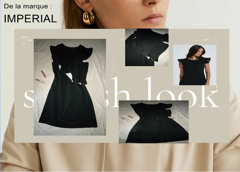 robe noire sport chic IMPERIAL attirante jamais portée 