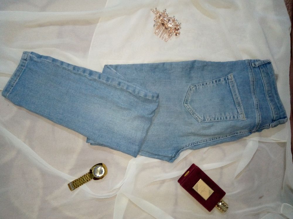 Pontalon jens taille haute 