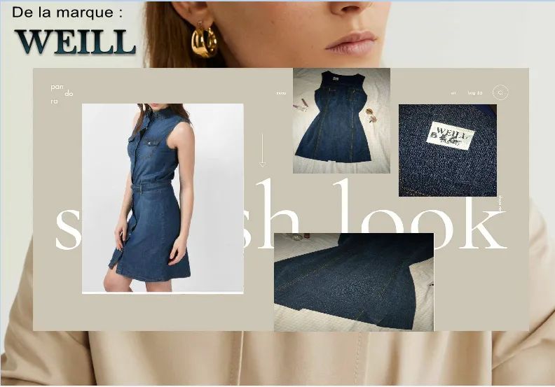robe couleur bleue jean courte