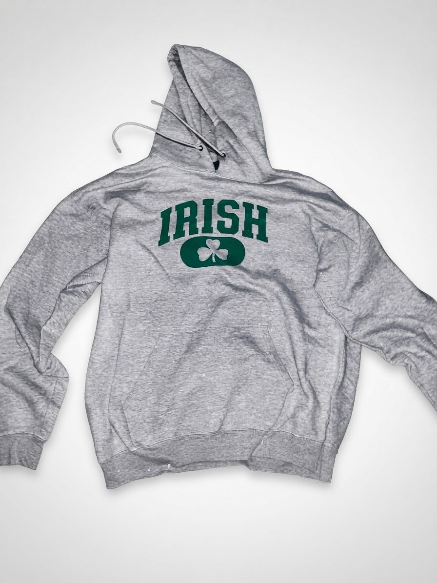 The Juniper Shop Irish Varsity Outline Arched - Youth Graphic Hoodie - 2xl  - Heather Grey