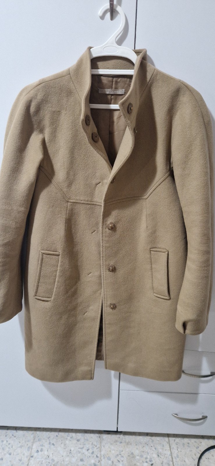 Manteau cachmire beige bonne etat taille s