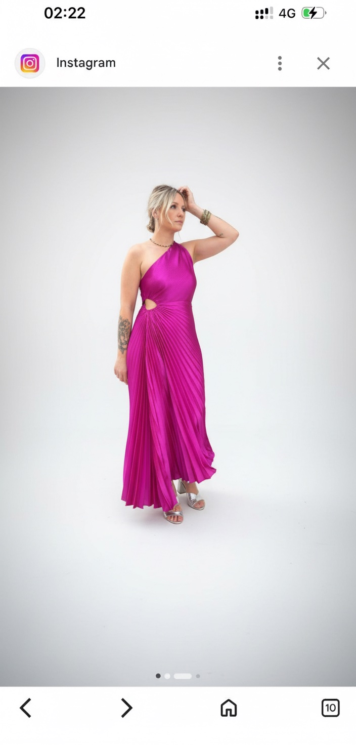✨ Robe de soirée plissée mauve ✨