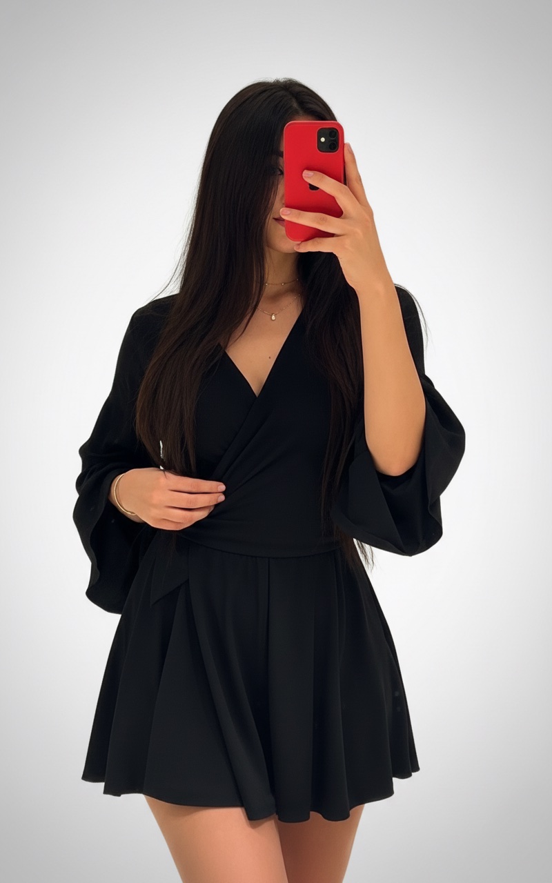 Robe Combishort Bershka noir élégant 🖤