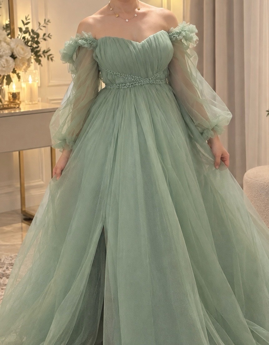 Robe longue en tulle 🦚🦚