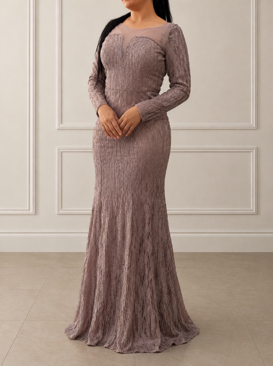 Robe rose nude très élégante 🤍🤍