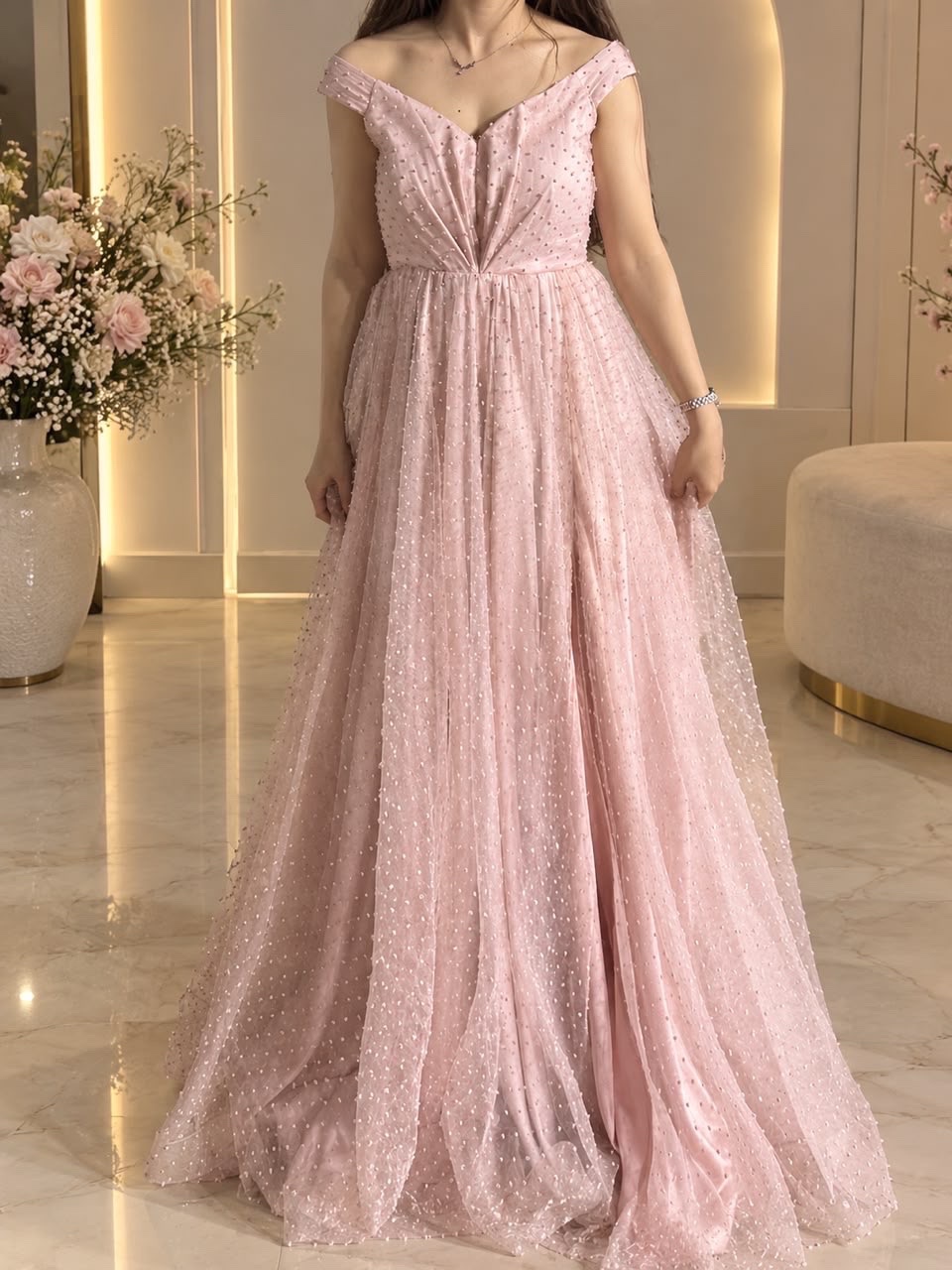 Robe rose en tulle 🌸🌸🌸
