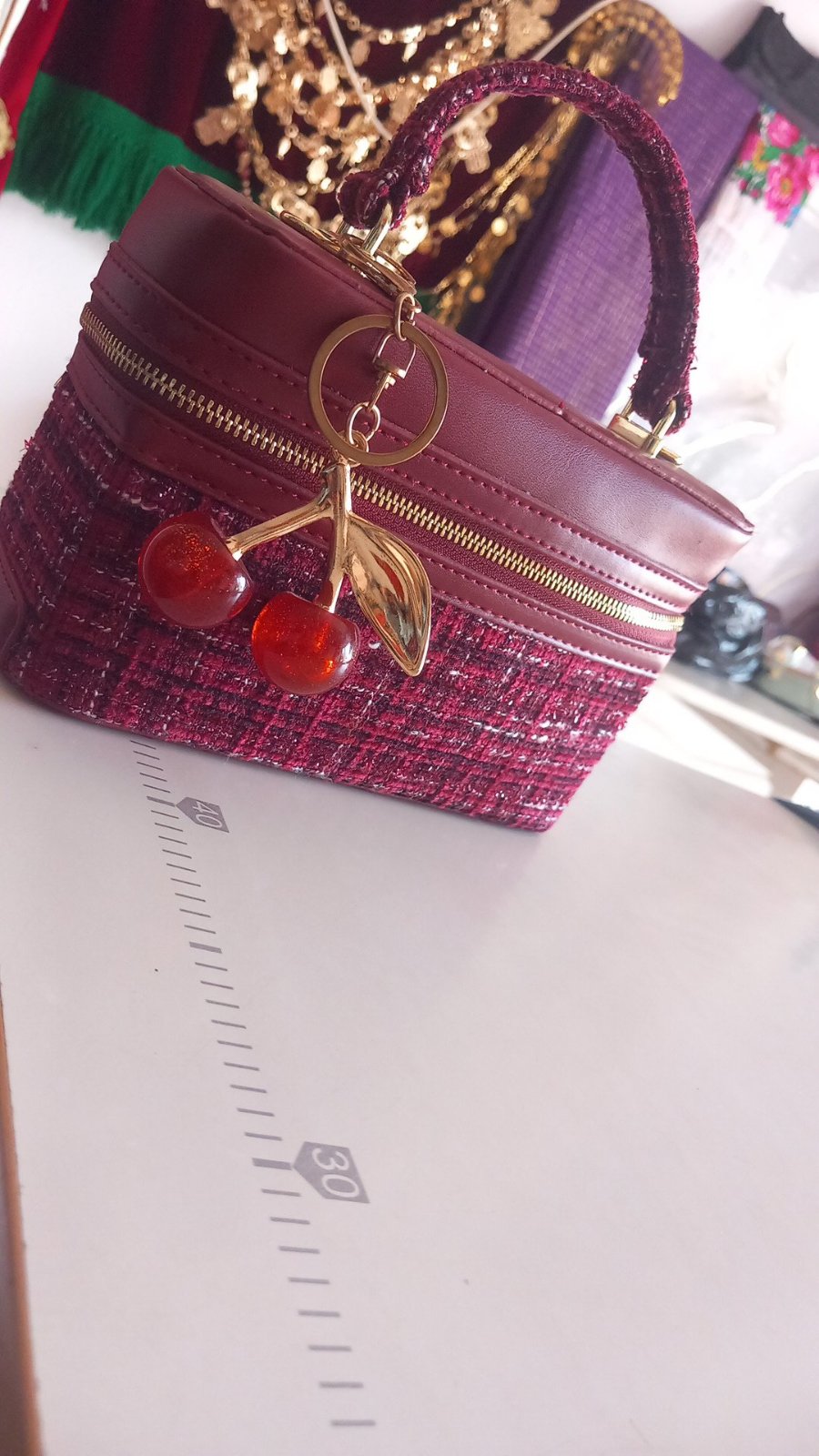 Sac a main burgandi 