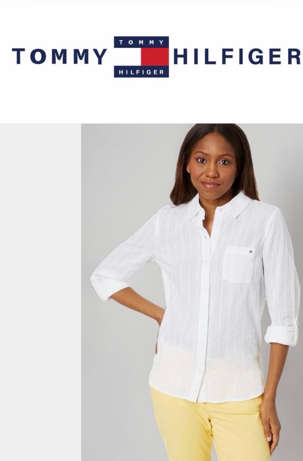 Chemise blanche de la marque Tommy Hilfiger