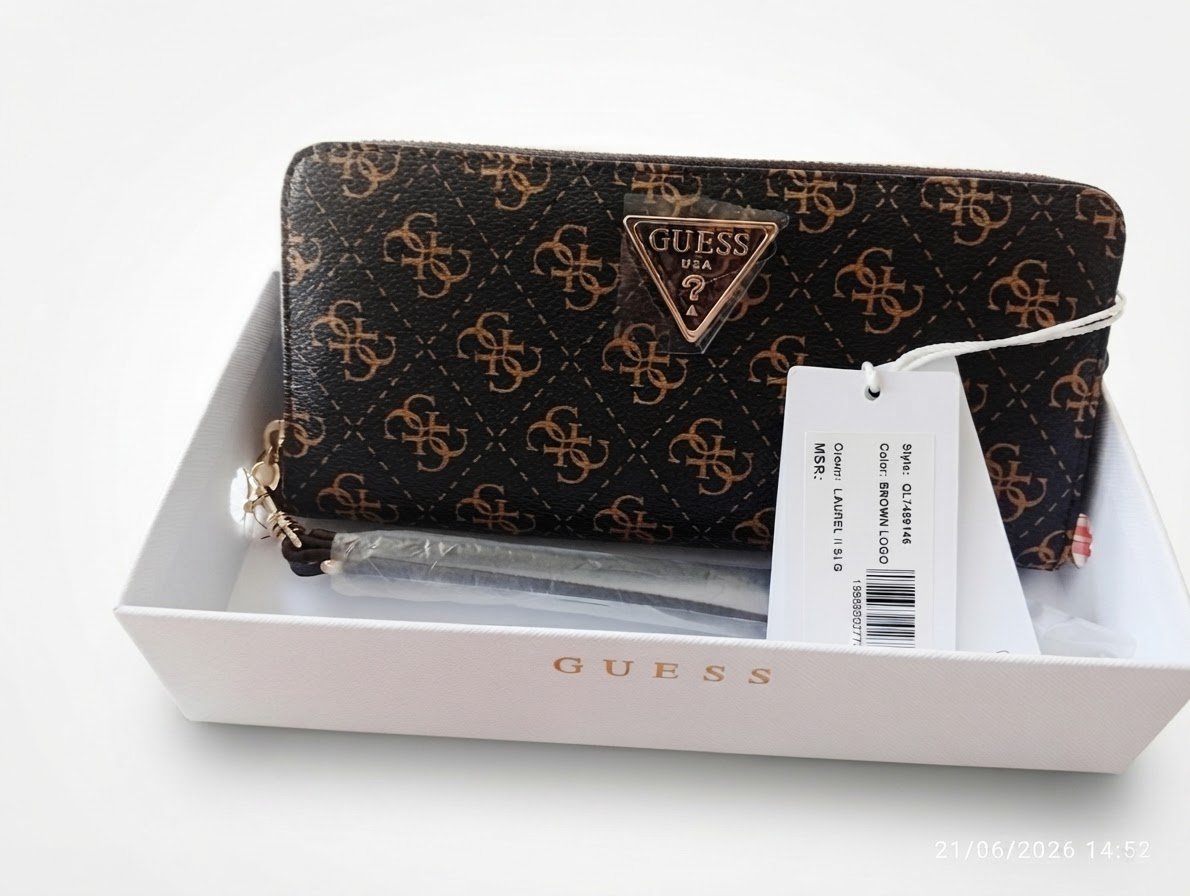 Élégant portefeuille Guess avec sangle 