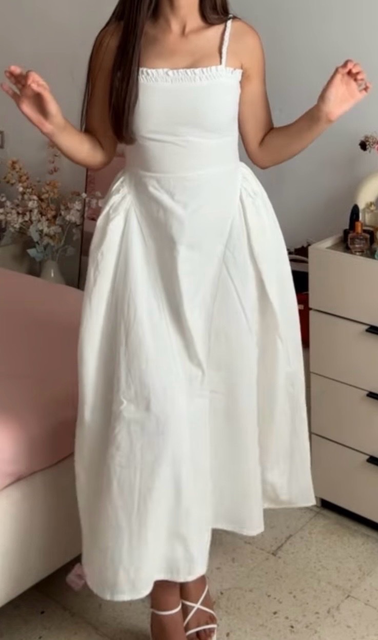 Robe en lin jaune pâle