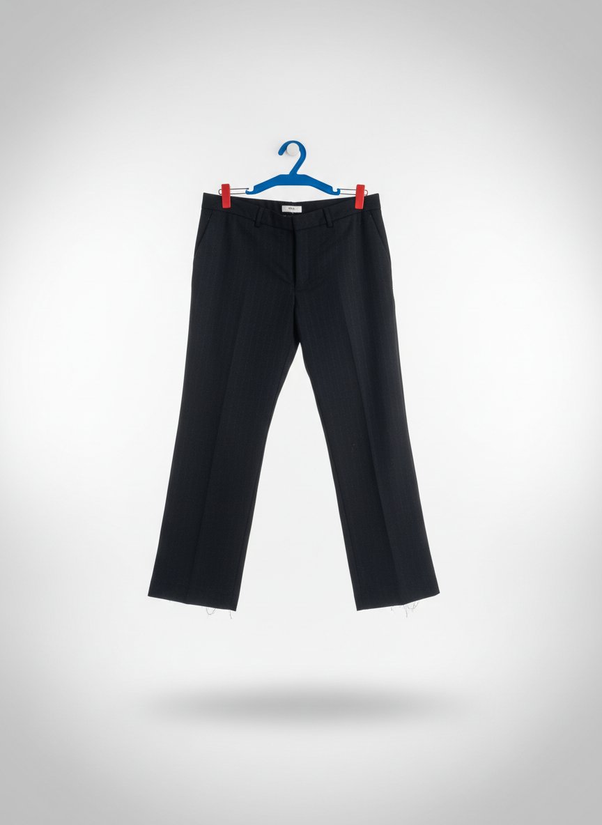 Pontaon noir avec des rayures fines blanc taille 44