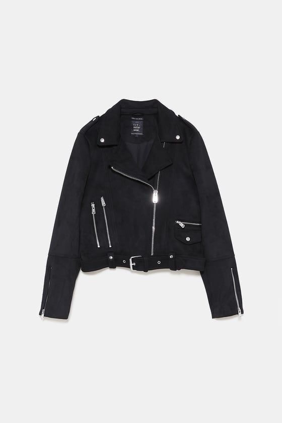 Veste suede en noir zara 🖤