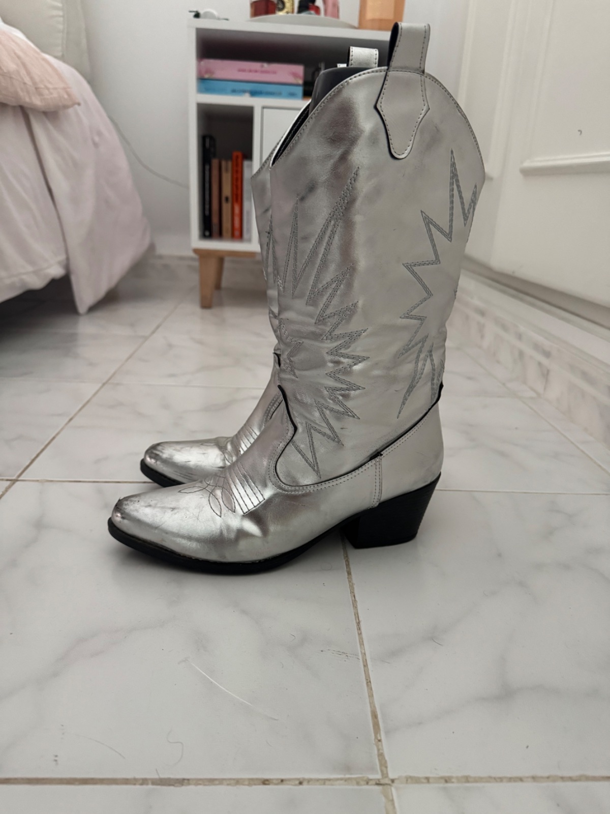 Santiags argentées