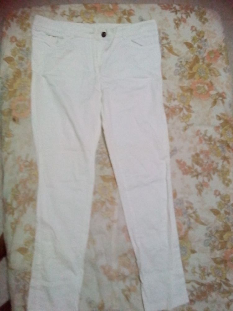 Pantalon femme balnc