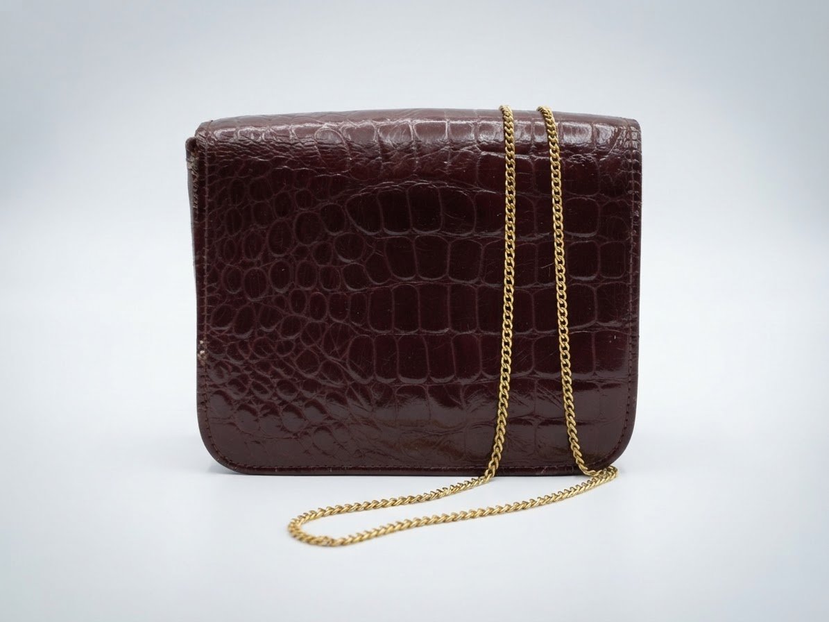 Petit Sac crocodile rouge 