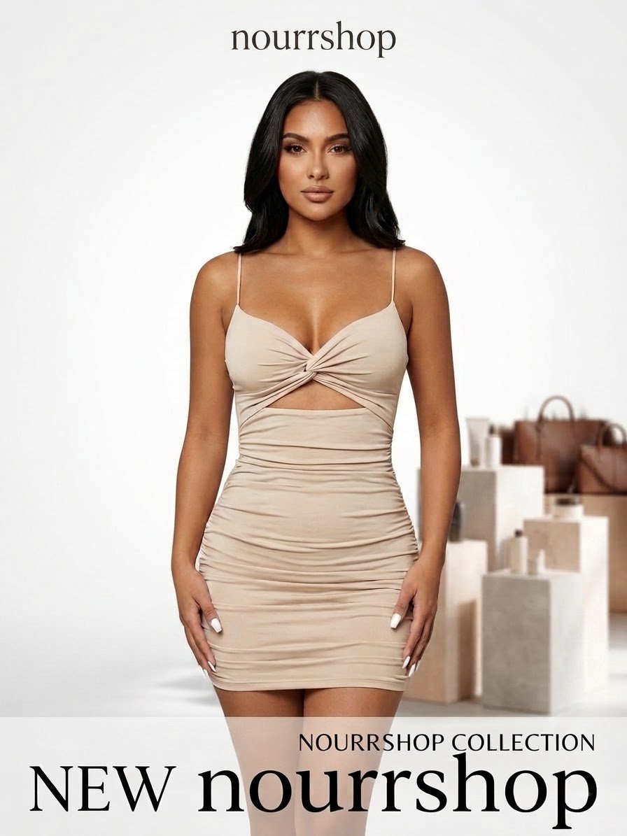 Robe courte couleur crème 