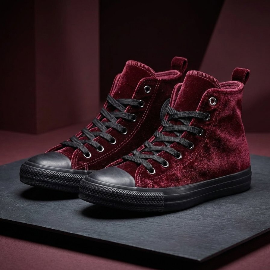 Basket Velvet Red-Burgundy 