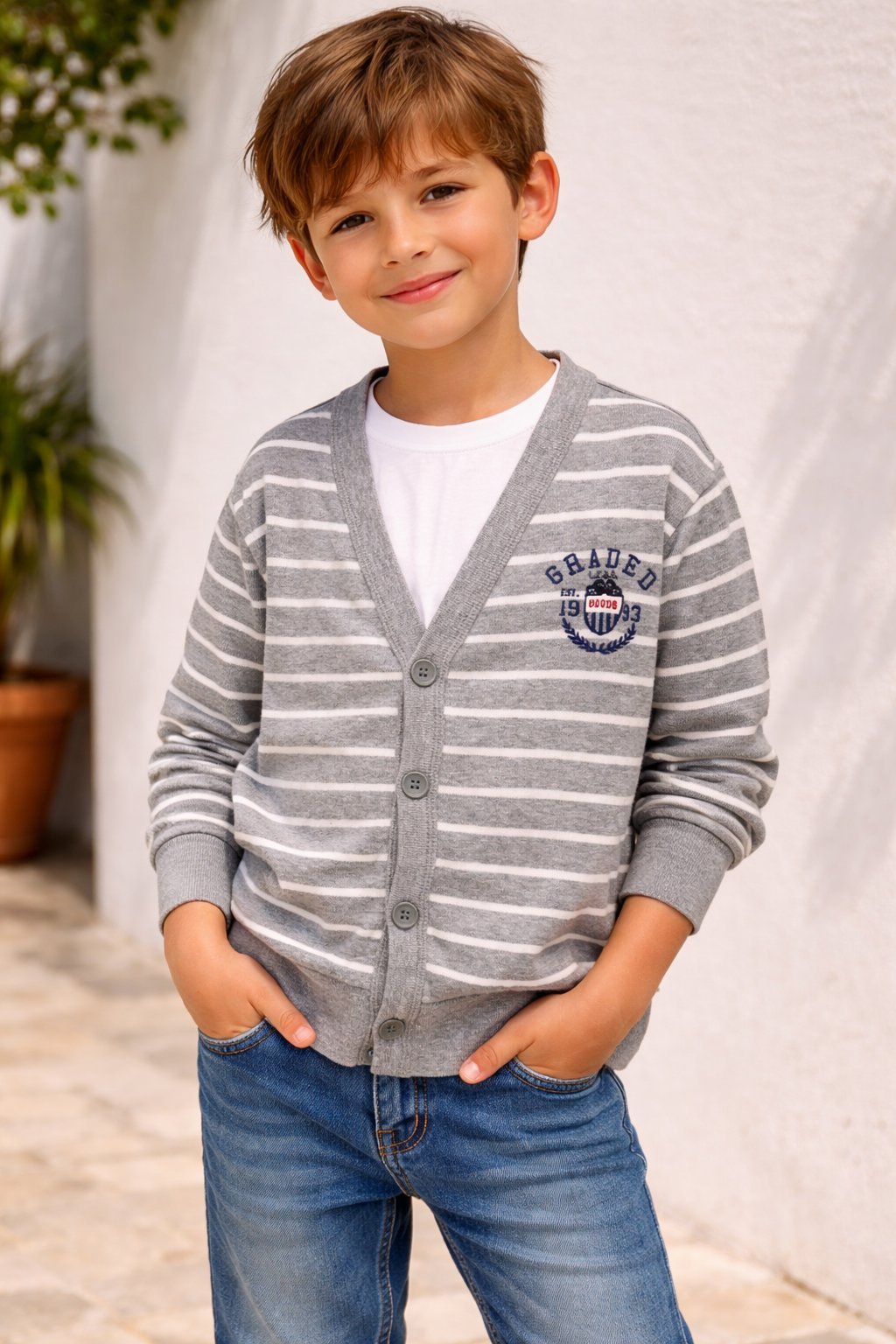 Gilet garçon 7-8ans en coton