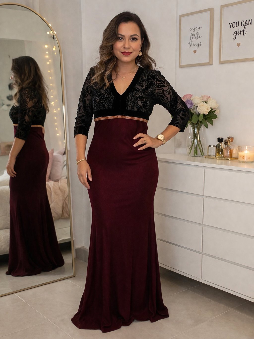 Robe velours 