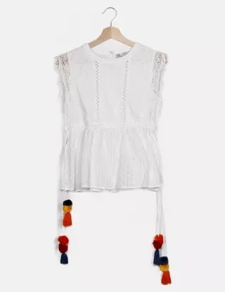 Haut dentelle zara