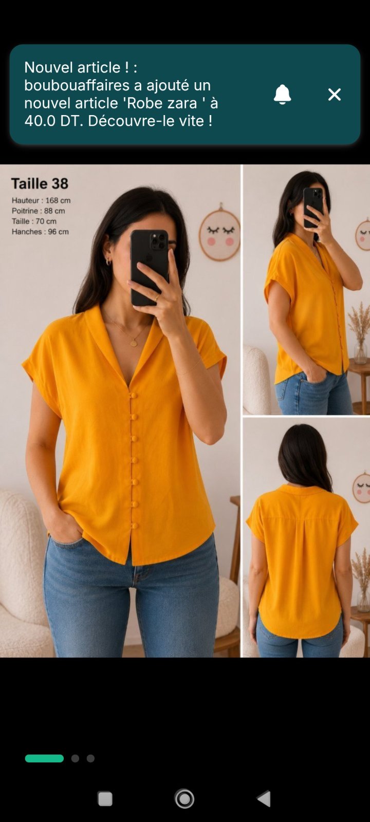 Chemise jaune 🍋🍋🍋🍋