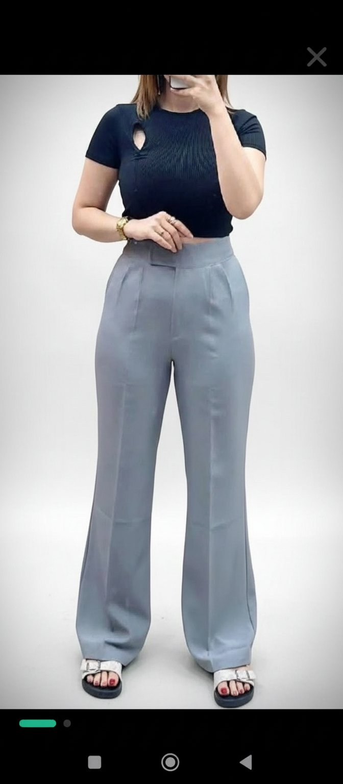 Pantalon large avec attache 