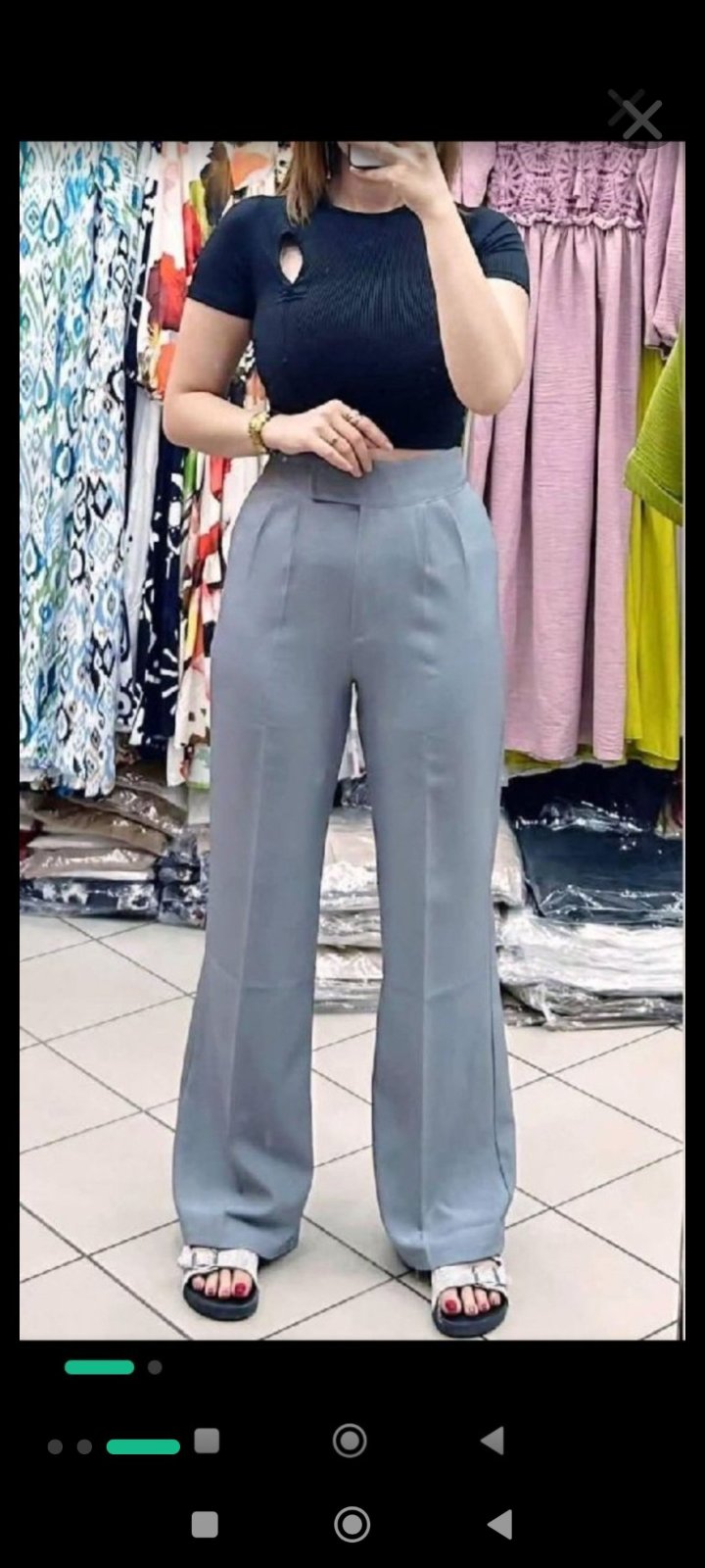 Pantalon large avec attache 