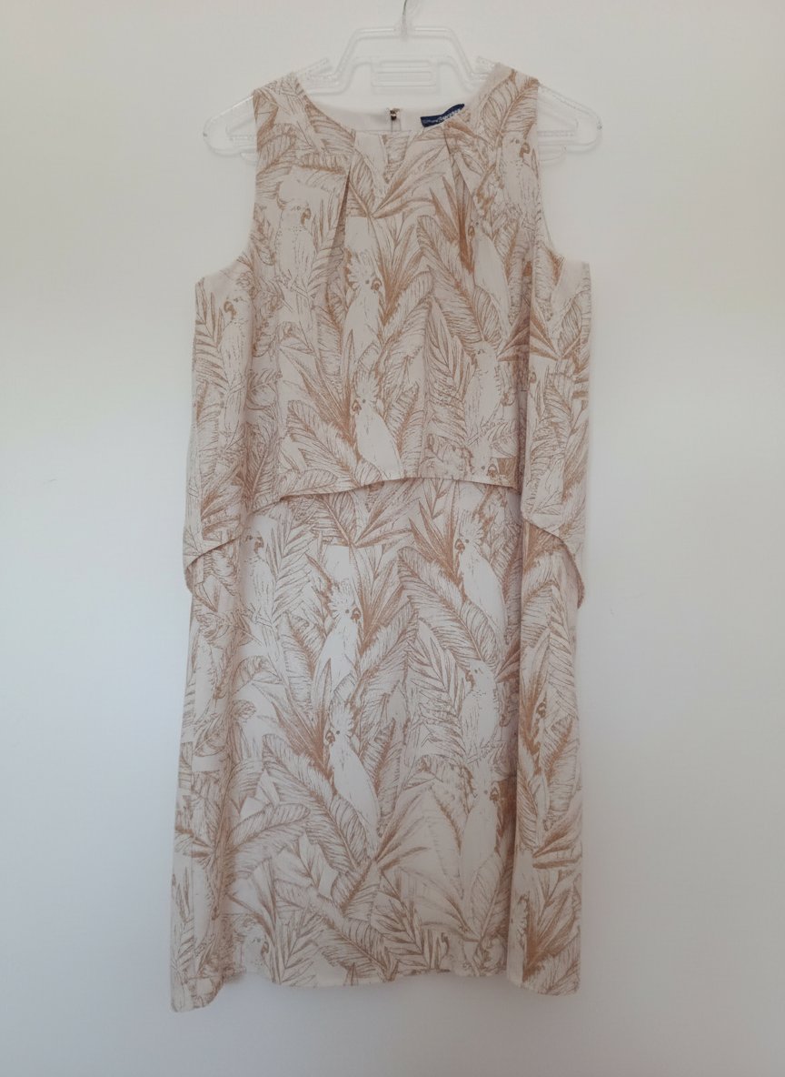 Robe fluide imprimé tropical léger 