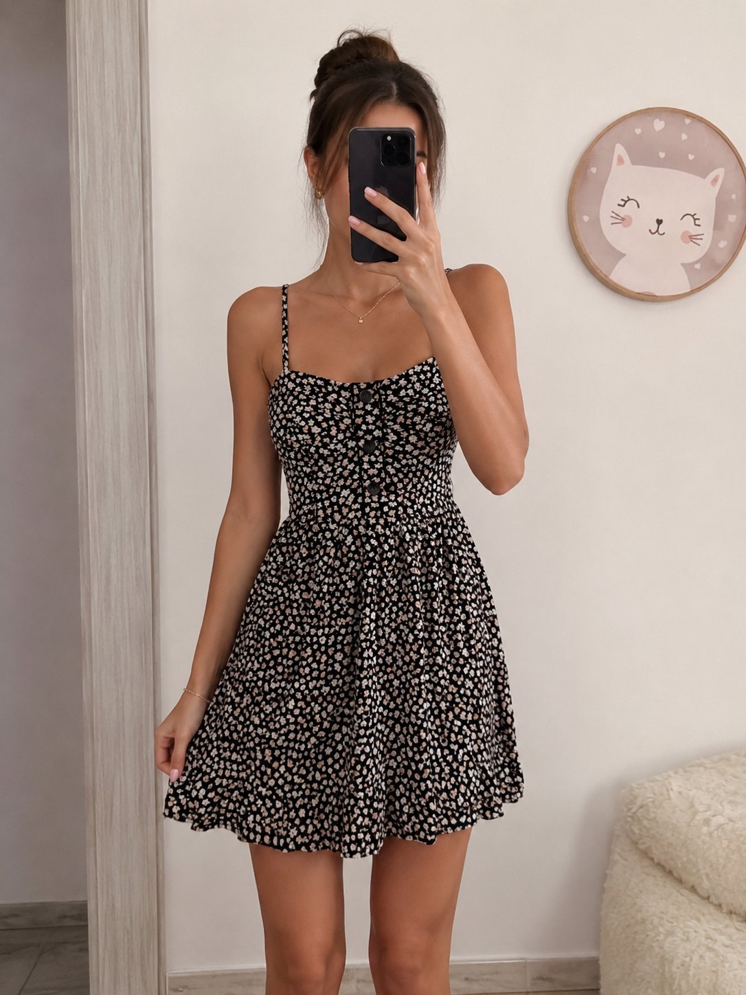 Robe fleurie très fluide xs