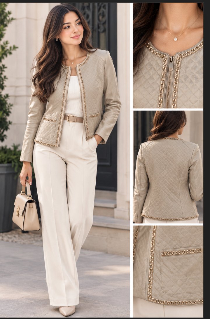Veste en simili cuir 