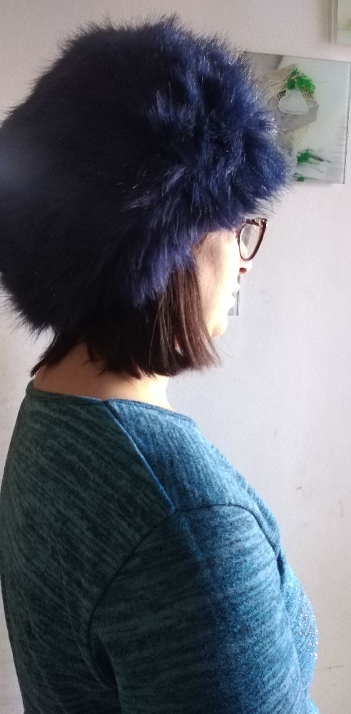 Bonnet soirée en fourrure 