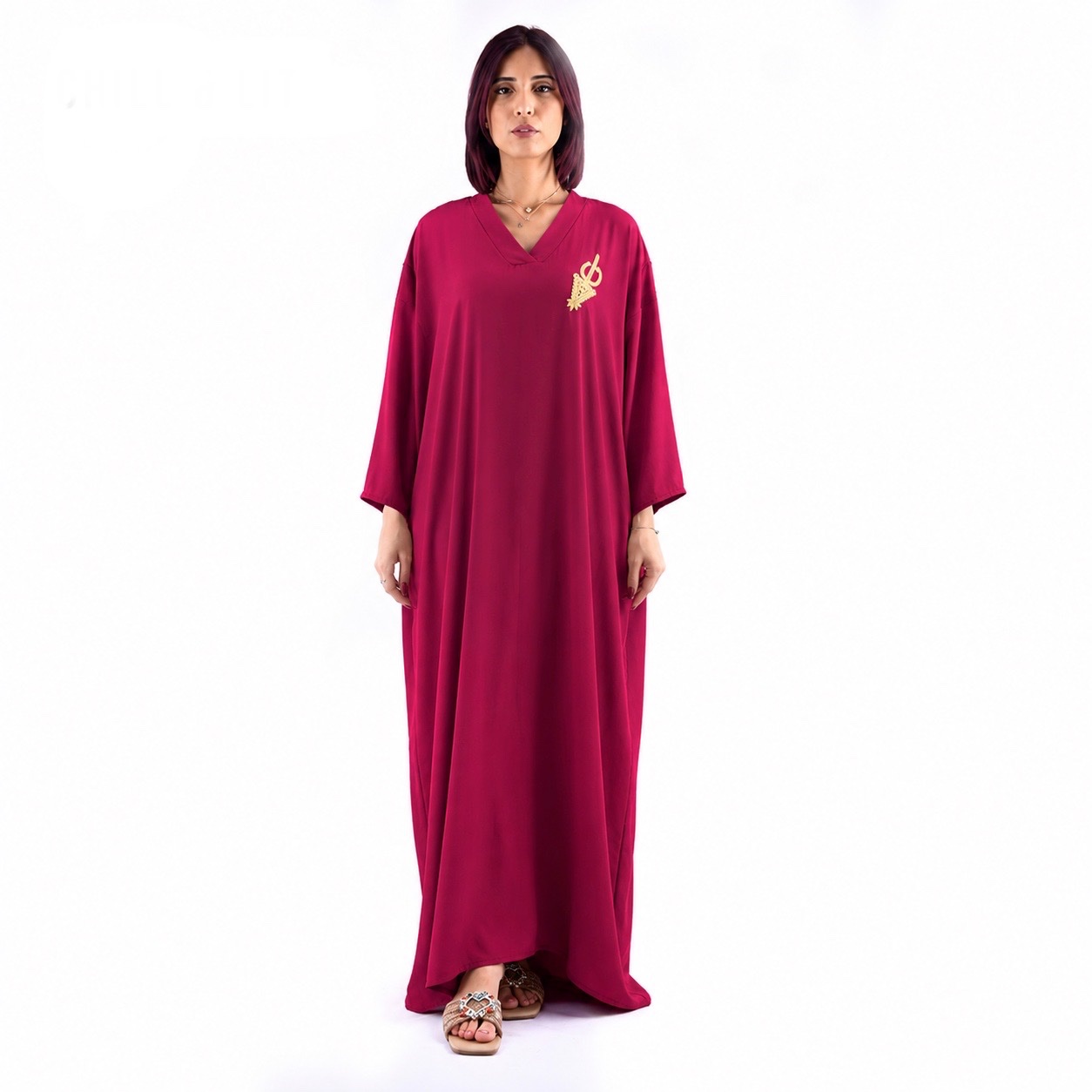 Jebba Tunisienne Élégance – Coloris Marron/ rose Taupe