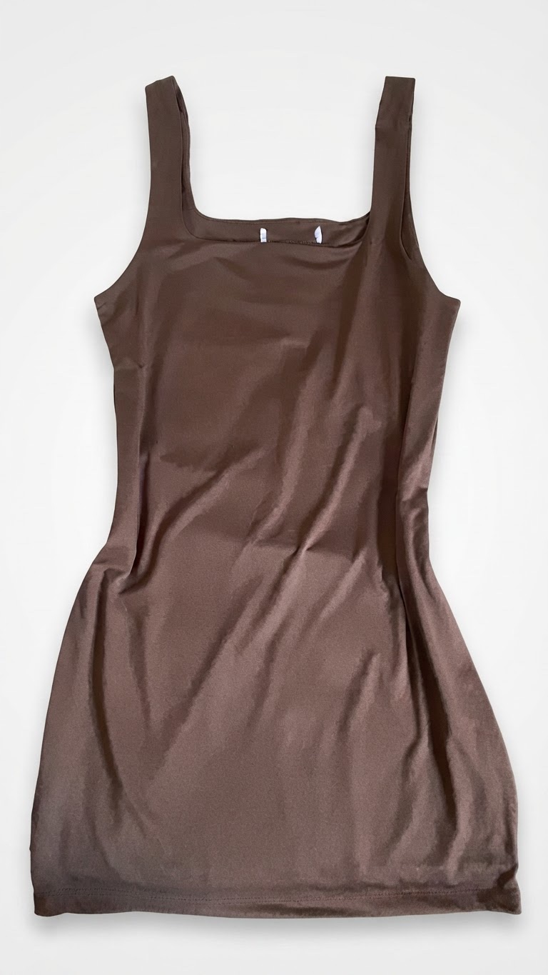 Robe mini marron 