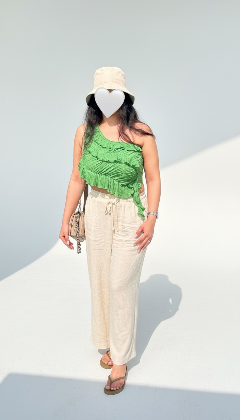 Pantalon en lin stradivarius