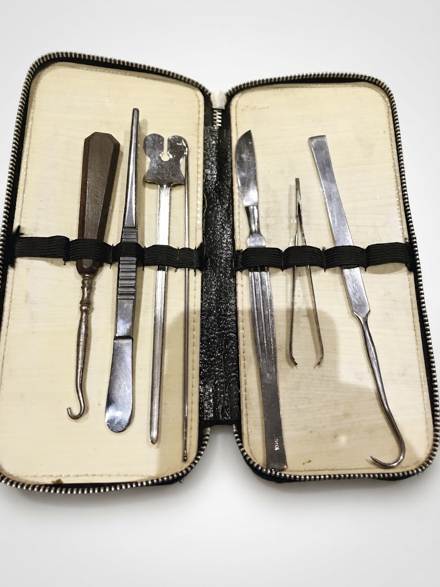 Ancien Trousse de dissection antique 
