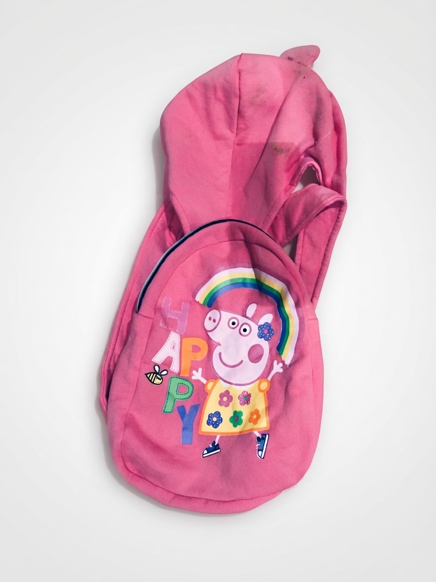 Sac à dos capuche enfant rose