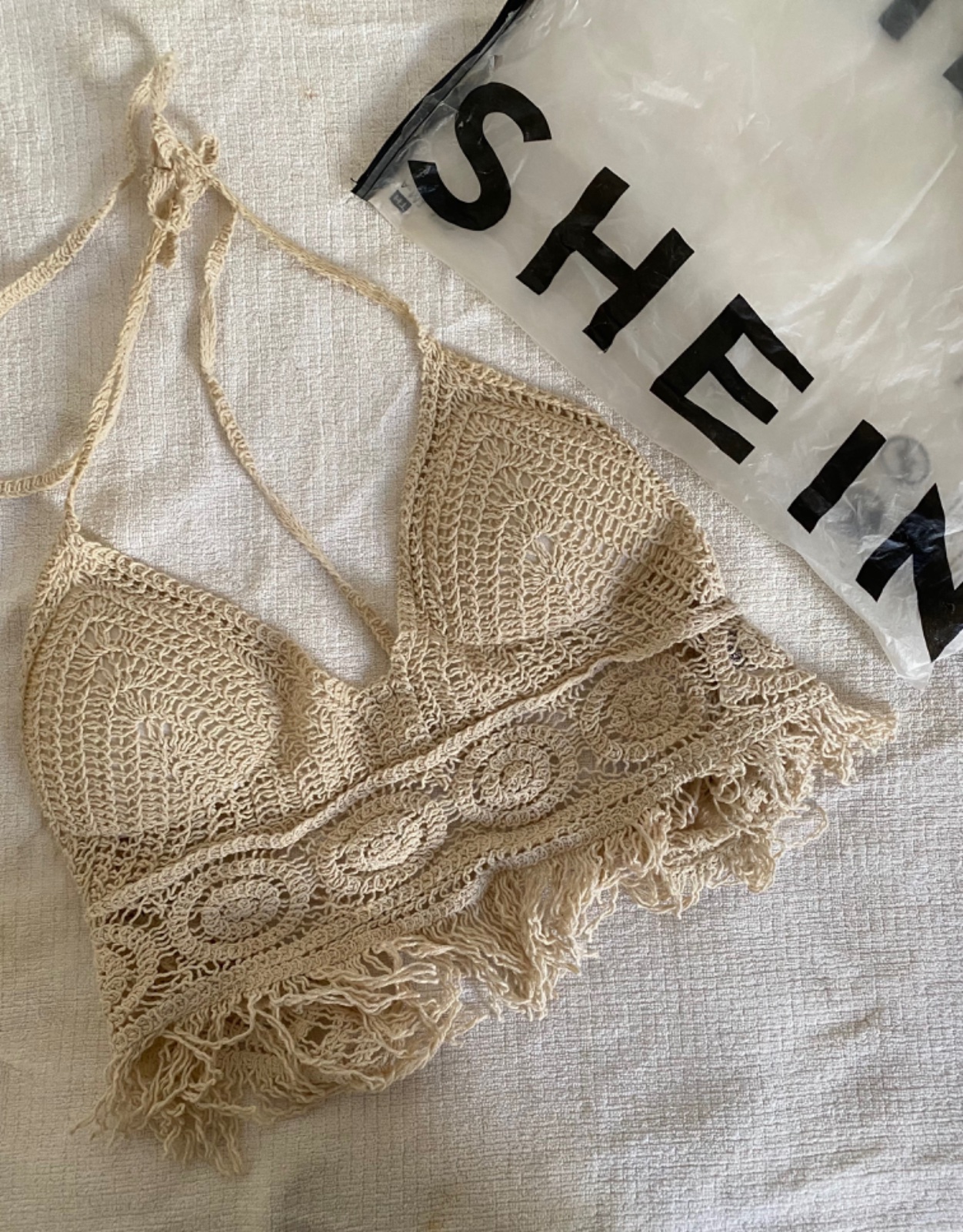 Top crochet shein