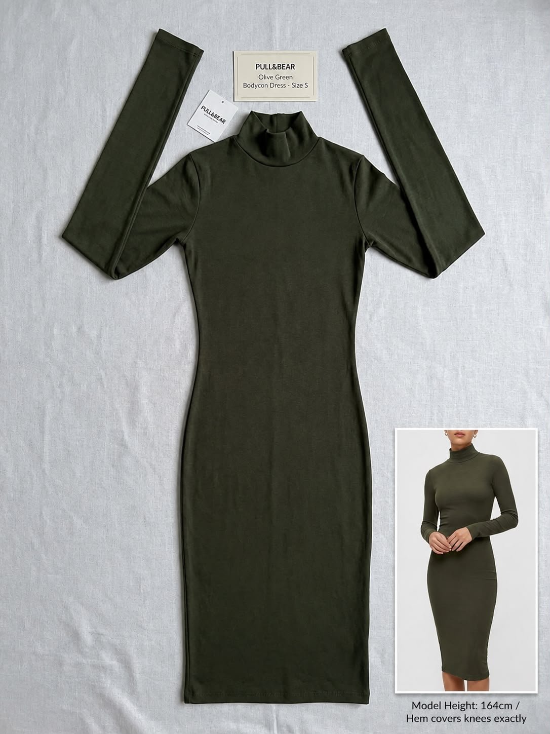 Robe green olive d'hiver 