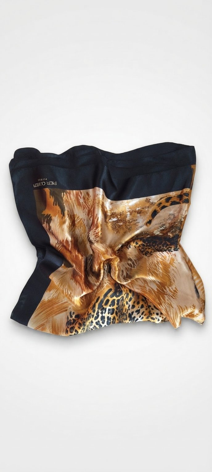 Foulard carré très chic tigré pier olivier paris