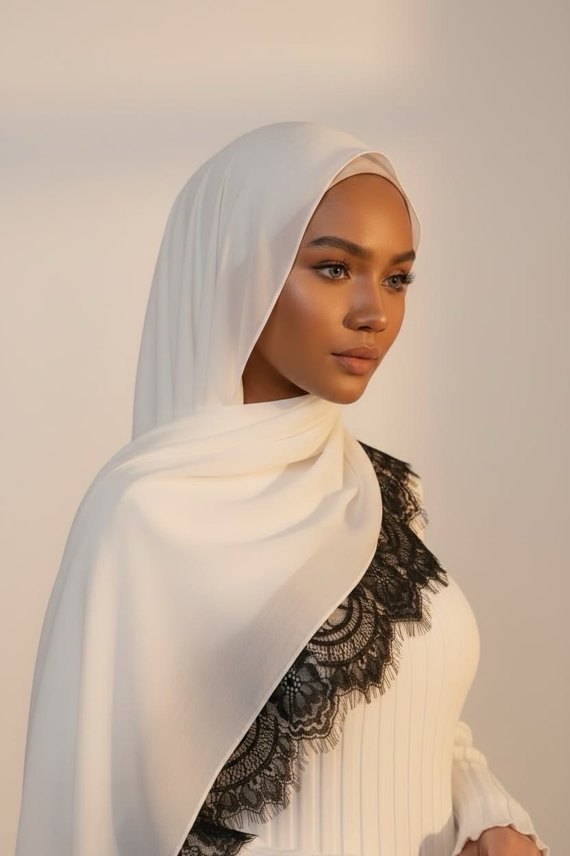 Modal hijeb avec dentelle tres legere vela  