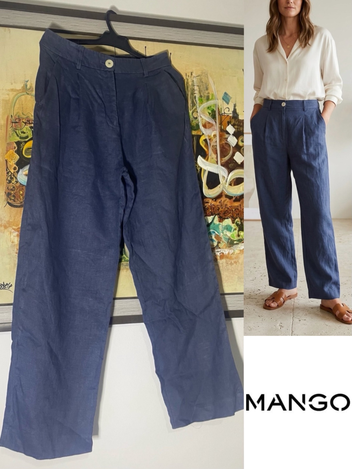 Pantalon mango taille 36 قمرايه
