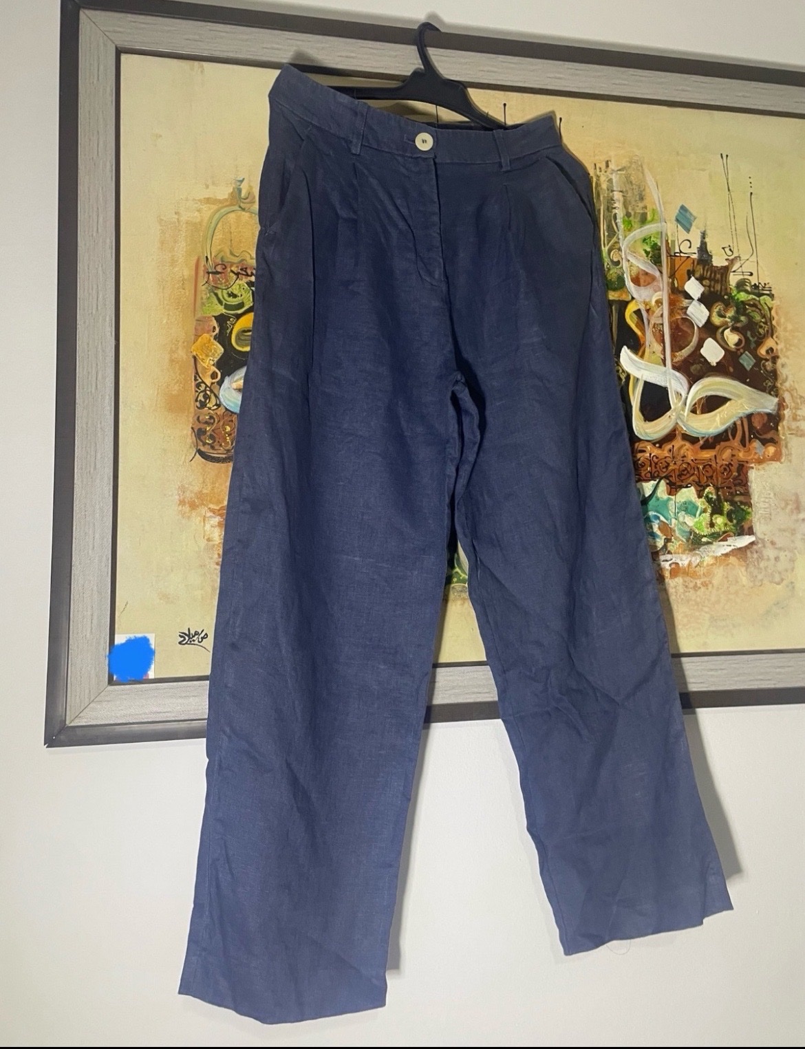 Pantalon de la marque MANGO en lin قمرايه 