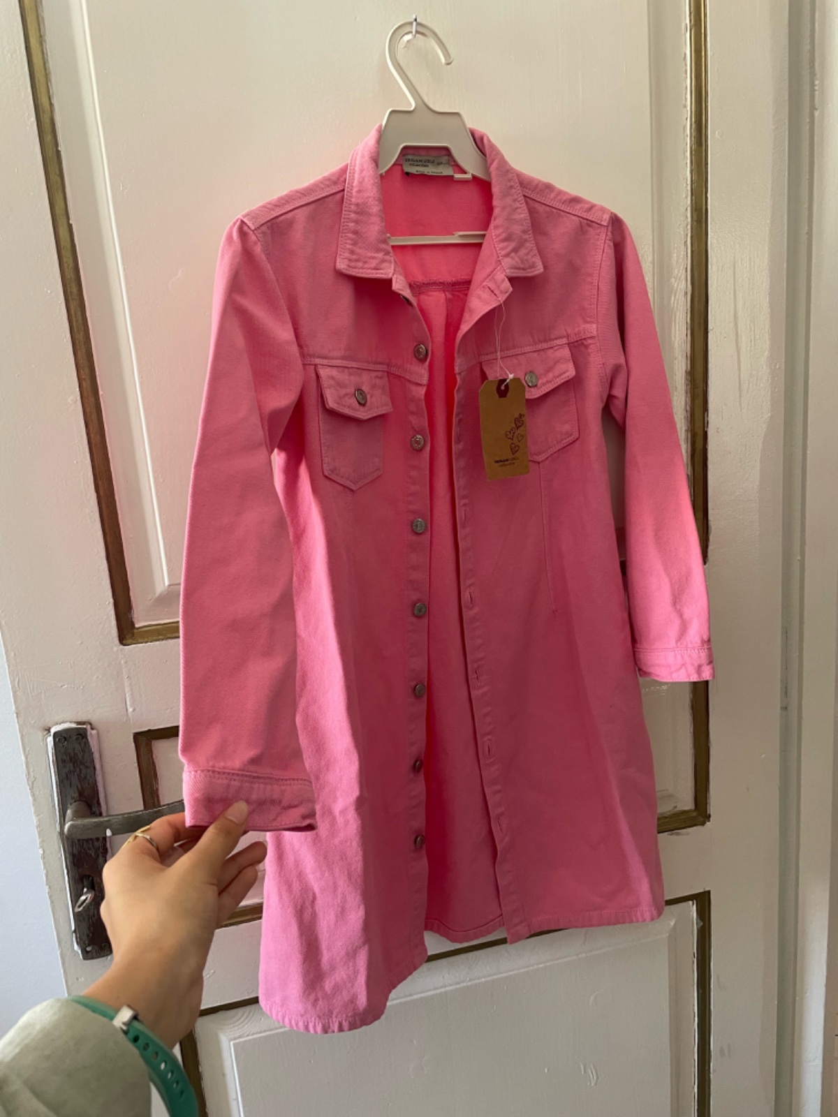 Robe jean sous la forme d'une veste pour fille a l'age de 12 ans 