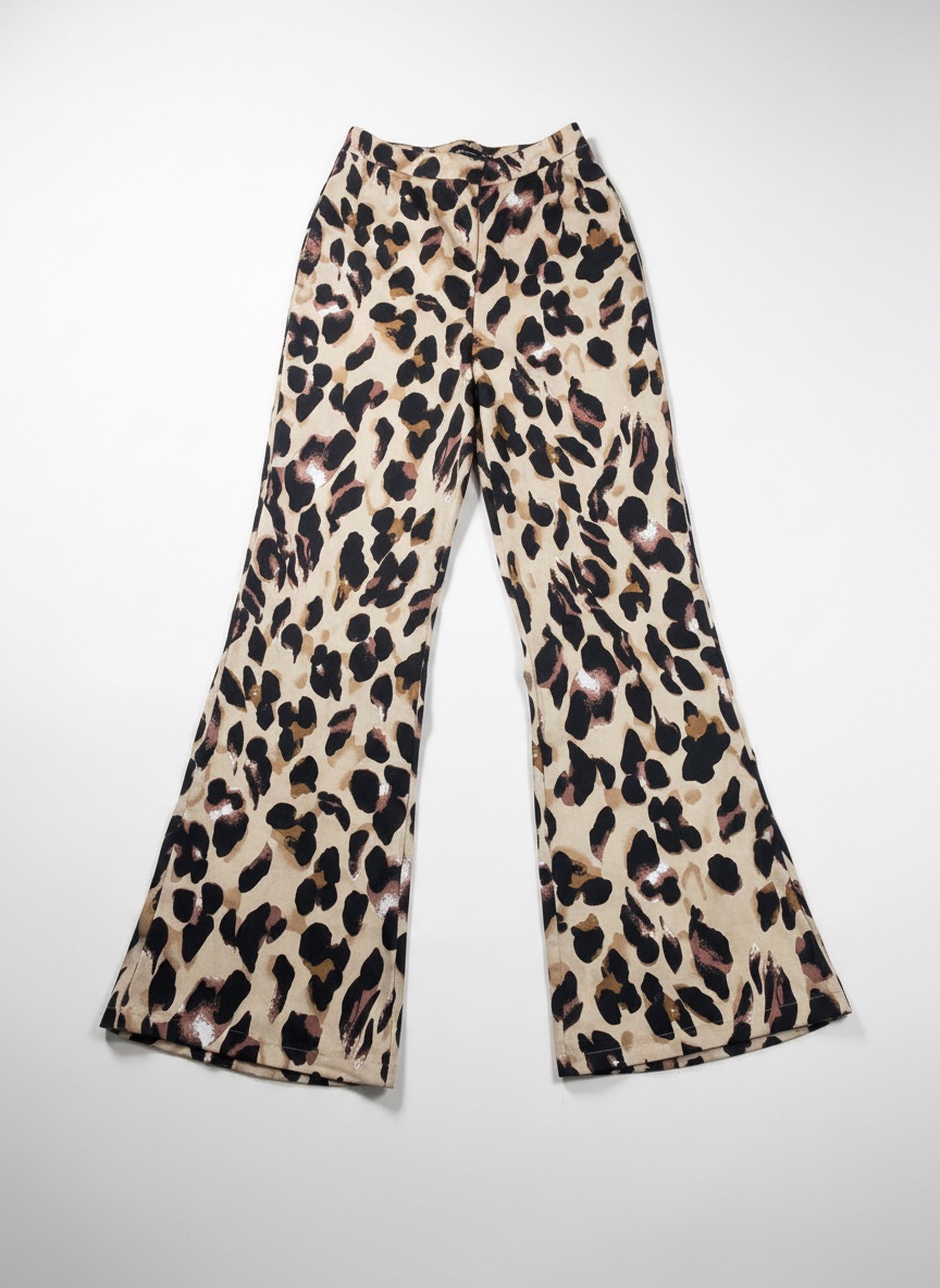 -20% avec le code SIXSEVEN  Pantalon en satin leopard taille s tres long 