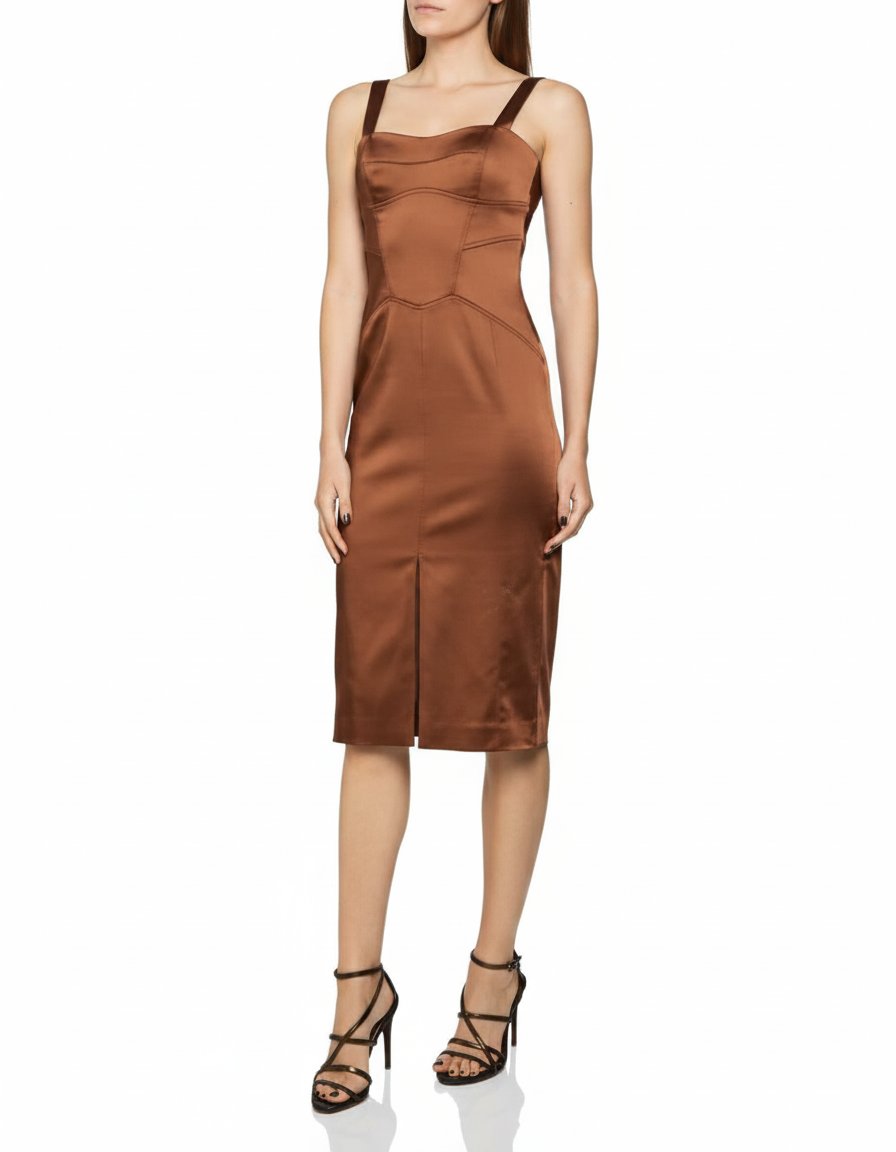 Satin Midi corset dress