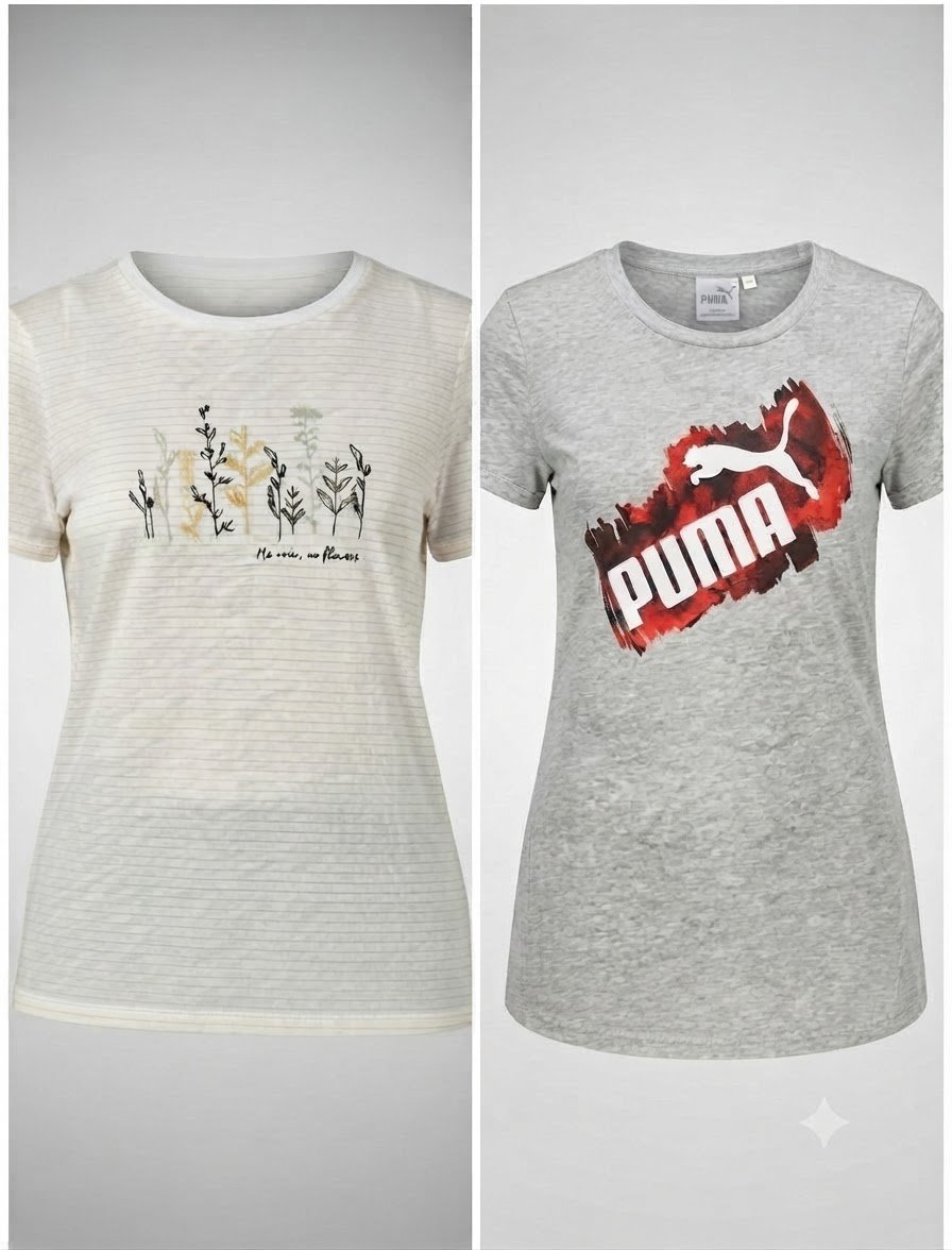 Lot de deux t-shirt :Tom-Taylor et Puma 