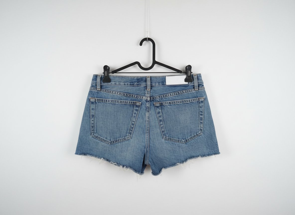 Short jean bleu foncé 